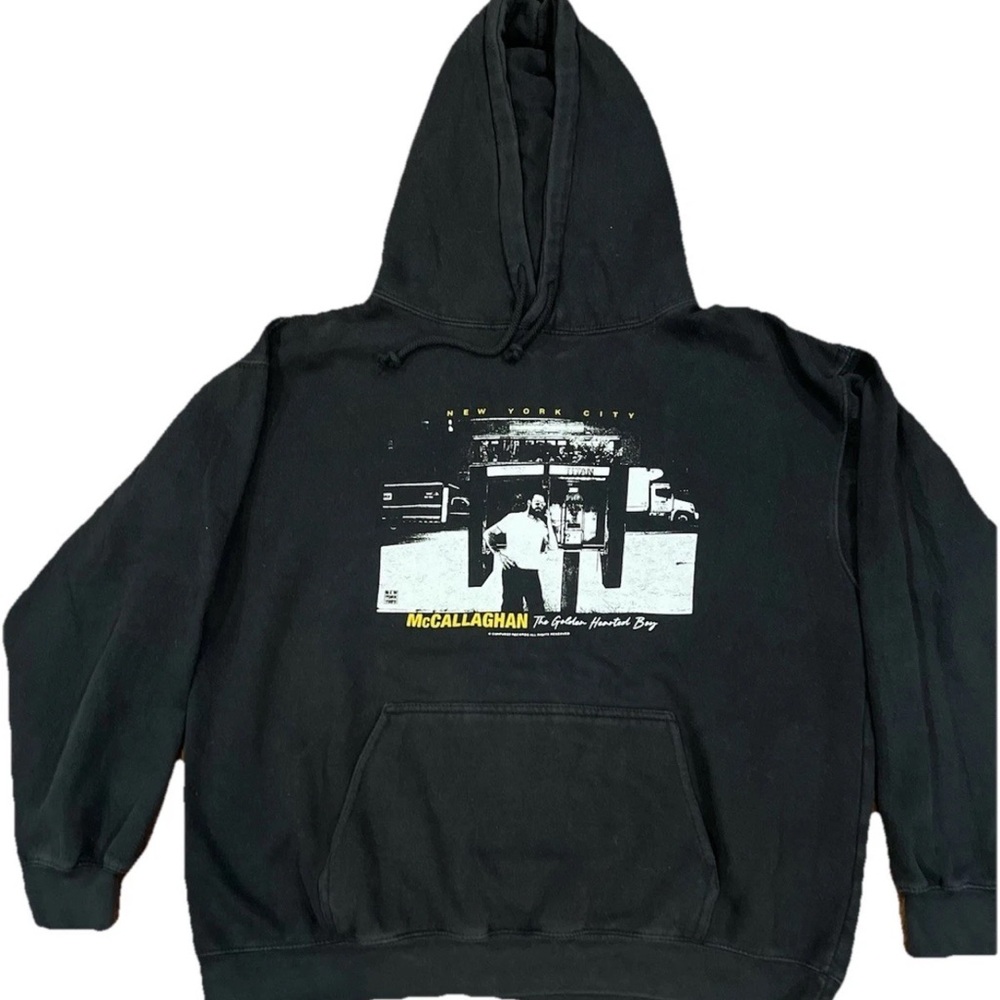 Brandy Melville Black Graphic Hoodie One Size oversized